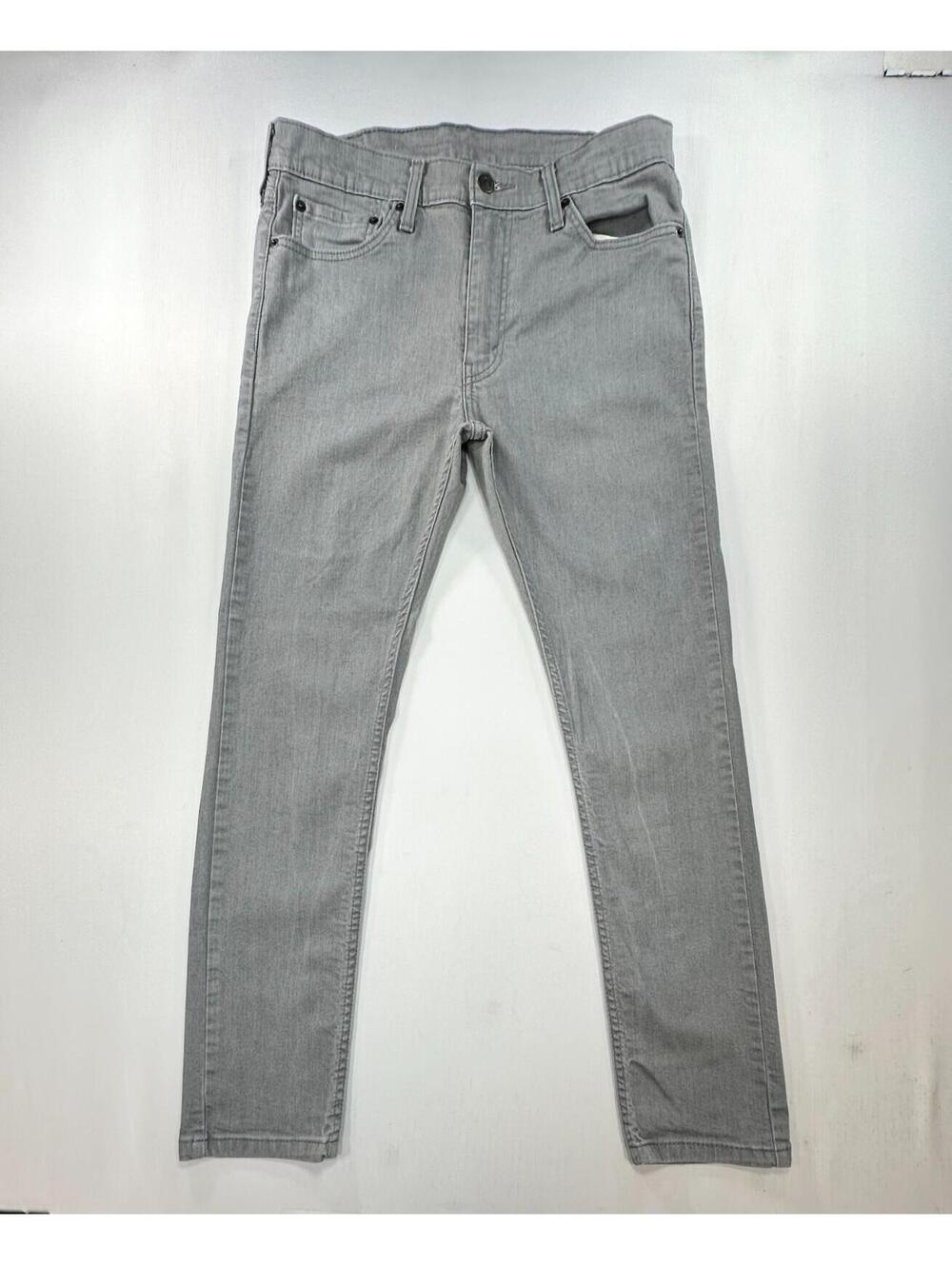 Levis 510 Straight Leg Denim Jeans Gray Mens 33/30
